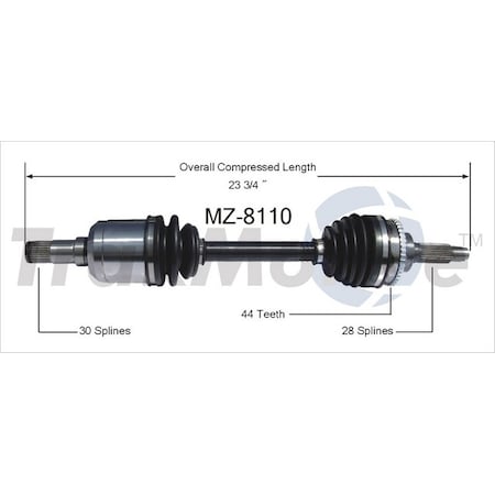 Surtrack Axle Cv Axle Shaft, Mz-8110 MZ-8110
